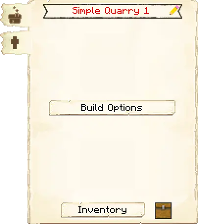 Main tab of the Quarry it's GUI