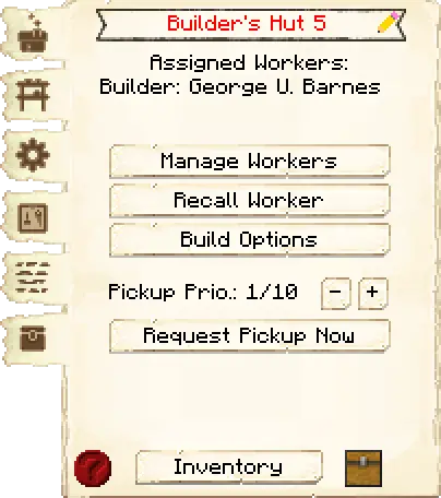 Main interface tab of the Builder's Hut it's GUI