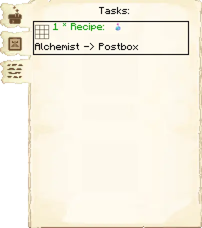 Tasks tab of the Alchemist Laboratory it's GUI