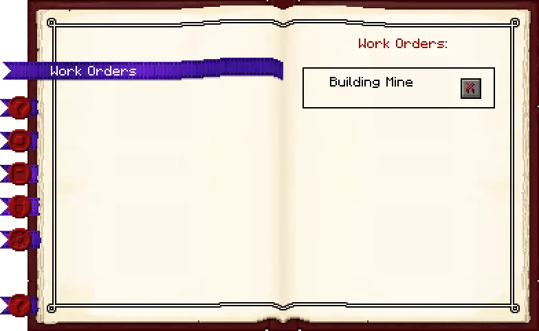 Townhall work orders tab of the Town Hall it's GUI