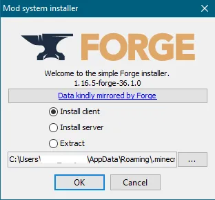 Forge installer