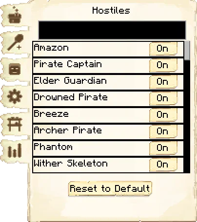 Hostiles list tab of the Guard tower it's GUI