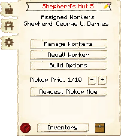 Main interface tab of the Shepherd's Hut it's GUI