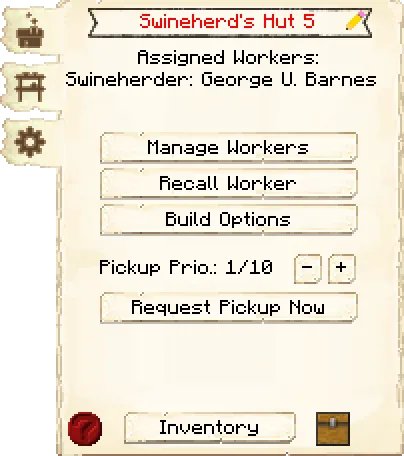 Main interface tab of the Swineherd's Hut it's GUI