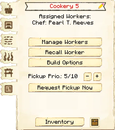 Main interface tab of the Cookery it's GUI