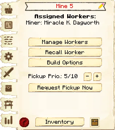 Main interface tab of the Mine it's GUI