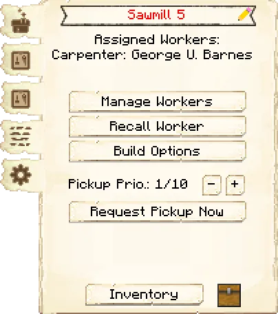 Main interface tab of the Sawmill it's GUI