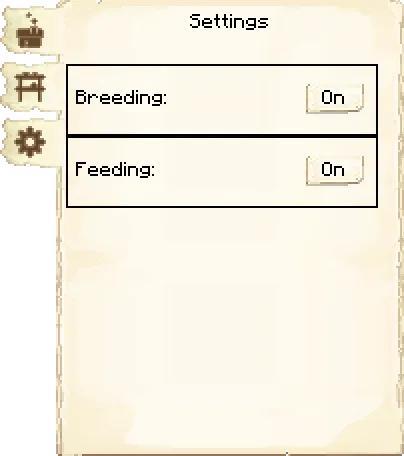 Settings tab of the Swineherd's Hut it's GUI