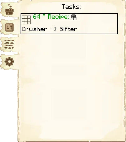 Tasks tab of the Crusher's Hut it's GUI