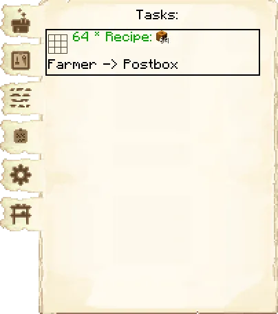 Tasks tab of the Farmer's Hut it's GUI