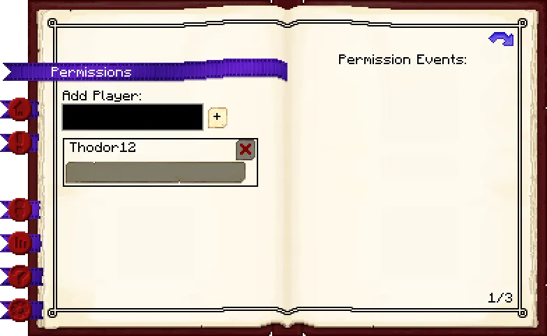 Townhall permissions tab of the Town Hall it's GUI