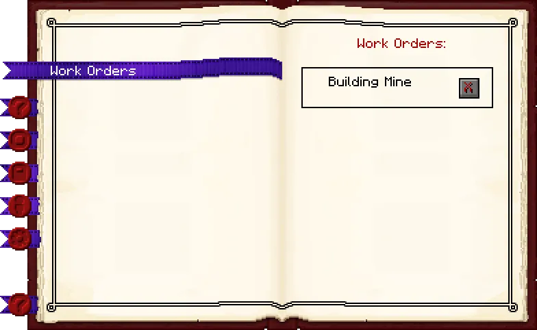 Townhall work orders tab of the Town Hall it's GUI